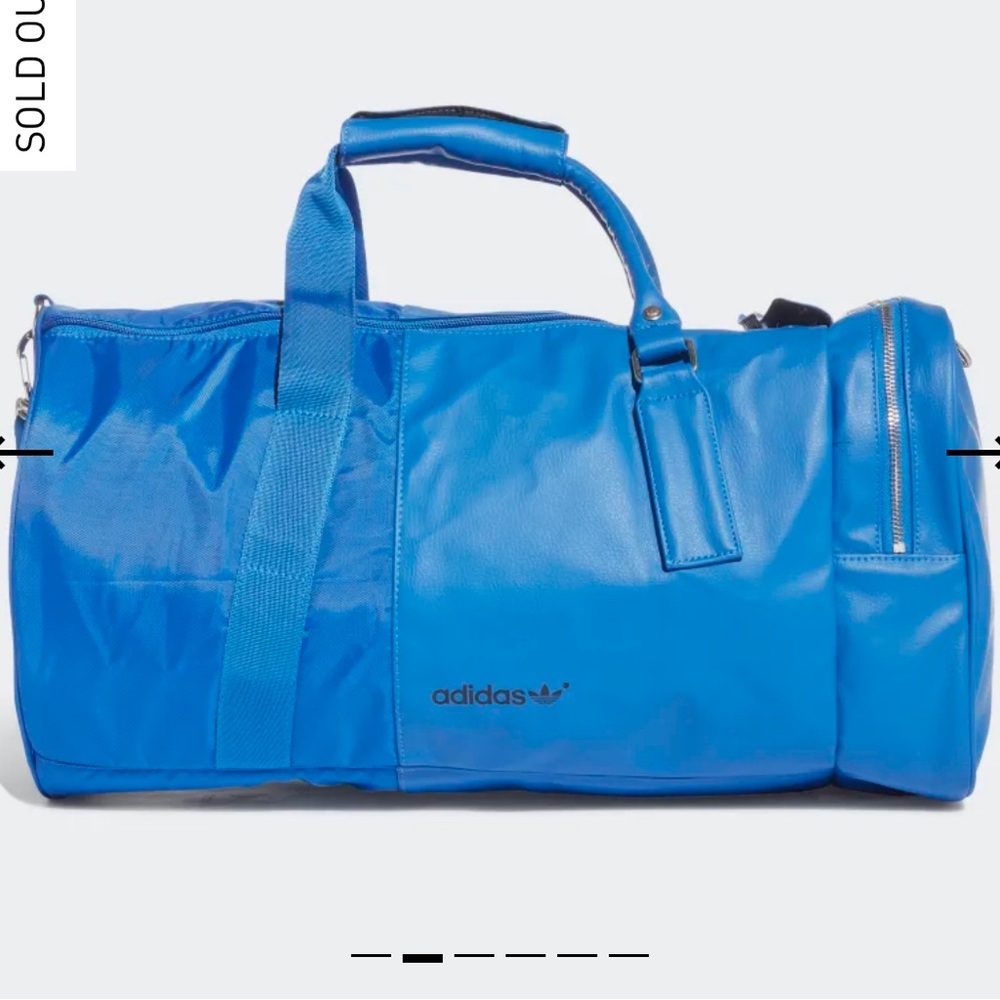 Brand new blue Adidas duffel bag with tags